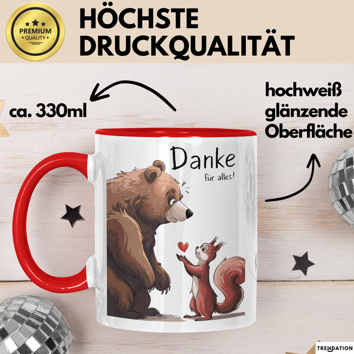 Lehrer Wertschätzung Danke Tasse Geschenk Lustige Geschenkidee Spruch Danke Für Alles Rot Trendation