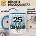 Silberhochzeit 25 Jahre Tasse Geschenk Ehemann Seit Silberhochzeit Spruch Blau Trendation
