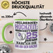 Ehemann Tasse Geschenk 25 Jahre Hochzeitstag Lustiger Spruch Seit 25 Jahren Habe ich den Da an der backe Silberhochzeit Grün Trendation