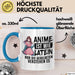 Anime-Liebhaber Tasse Geschenk Anime Ist Wie Latein Nur Die Gebildeten Verstehen Es Blau Trendation