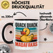 Quietscheente Tier Tasse Geschenk Lustige Geschenkidee Spruch Quack Quack Madafakas Schwarz Trendation