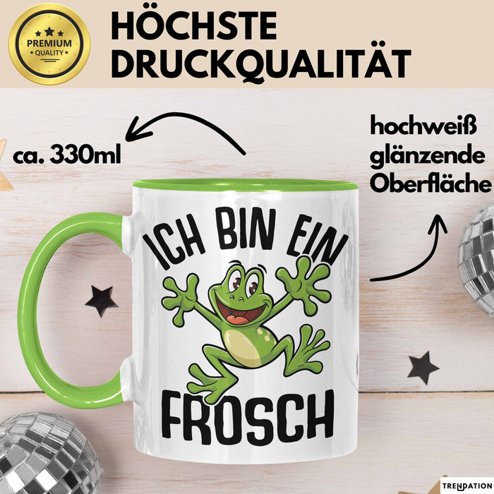 Frosch-Liebhaber Tasse Geschenk Ich Bin Ein Frosch Jungs Grün Trendation