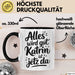 Katrin Tasse Geschenk Alles Ist Gut Katrin Ist Jetz Da Geschenkidee Becher mit Name Schwarz Trendation