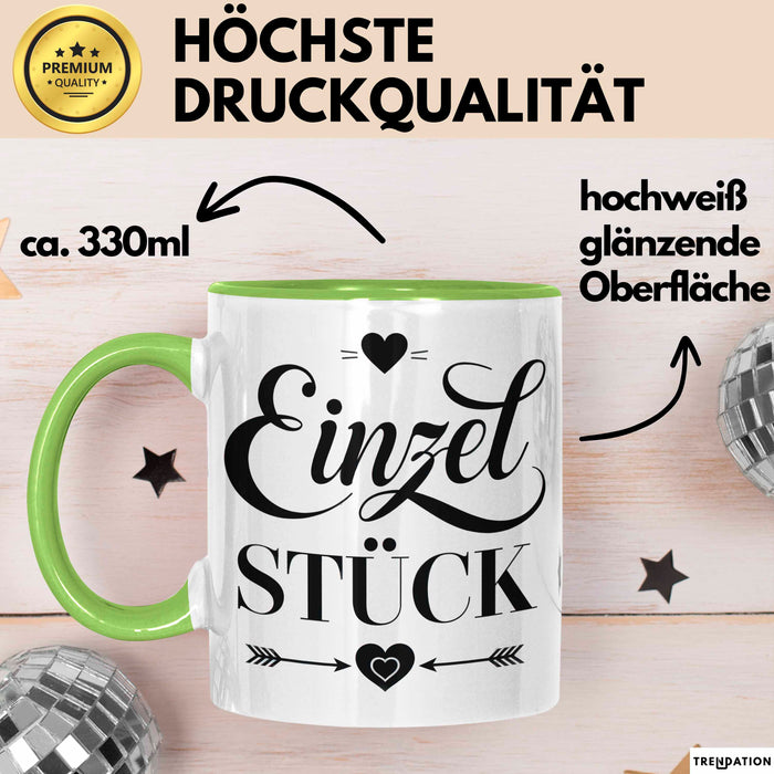 Frauen Mädchen Sarkasmus Tasse Becher Geschenk Lustige Geschenkidee Spruch Einzel Stück Grün Trendation