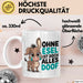 Esel Tier Tasse Geschenk Lustige Geschenkidee Spruch Ohne Esel Ist Doch Alles Doof Weiß Trendation