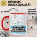 Wasserskifahrer Geschenk Tasse Ich Bin Wasserskifahrer Aber Sag Doch Einfach Superheld Lustige Geschenkdiee für Wasserskifahrer Kaffee-Becher Rot Trendation