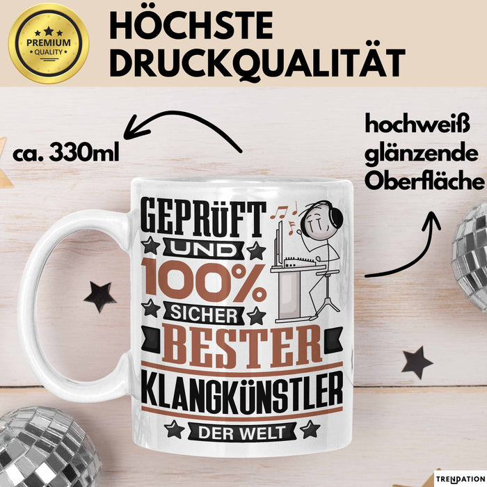Klangkünstler Geschenk Lustiger Spruch für Klangkünstler Geschenkidee Bester Klangkünstler Der Welt Weiß Trendation