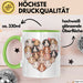 Meerschweinchen Herz Tierliebhaber Tasse Geschenk Lustige Geschenkidee Spruch Grün Trendation