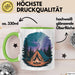Camper Tasse Geschenkidee für Outdoor Abenteurer Grün Trendation