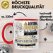 Musikveranstalterin Tasse Geschenk Lustiger Spruch Bitte Erheben Sie Sich Seine Majestät Die Musikveranstalterin Betritt Den Raum Rot Trendation