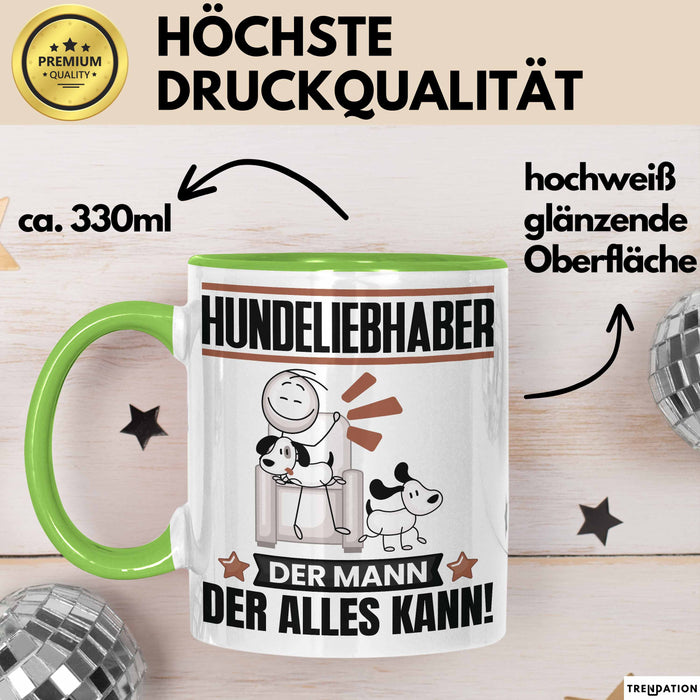 Hundeliebhaber Tasse Geschenk für Hundeliebhaber Der Mann Der Alles Kann Geschenkidee zum Geburtstag Grün Trendation