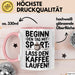 Kaffeeliebhaber Tasse Geschenk Lustige Geschenkidee Spruch Beginn Den Tag Mit Sport: Lass Den Kaffee Laufen Rosa Trendation