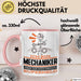 Mechaniker Geschenk Tasse Ich Bin Mechaniker Aber Sag Doch Einfach Superheld Lustige Geschenkdiee für Mechaniker Kaffee-Becher Rosa Trendation