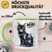 Katzen Tierliebhaber Tasse Geschenk Lustige Geschenkidee Spruch Miau Grün Trendation