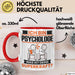 Psychologe Tasse Geschenk für Psychologe Geburtstag Lustiger Spruch Kaffee-Becher Was Ist Deine Superkraft Rot Trendation