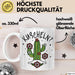 Kaktus Tasse Geschenk Kuscheln Sarkasmus Humor Geschenkidee Kaffee-Becher Kaktus-Liebhaber Frauen Weiß Trendation