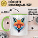 Fuchs Tierliebhaber Tasse Geschenk Lustige Geschenkidee Spruch Grün Trendation