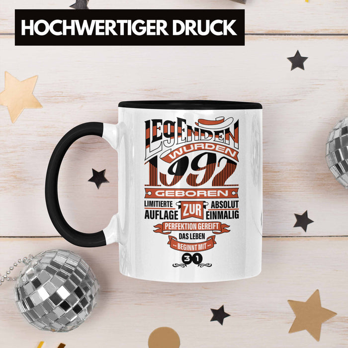 TRENDATION 30. Geburtstag Tasse Frau Mann Geschenk 30er Geschenkidee 30 Mutter Vater Schwarz Trendation