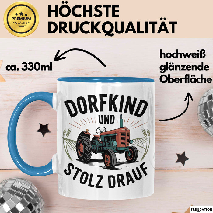 Landwirt Tasse Geschenk Lustige Geschenkidee Spruch Blau Trendation