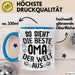 Oma Tasse Geschenk So Sieht Die Beste Oma Der Welt Aus Muttertag Blau Trendation