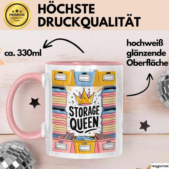 Haushalts Organisator Tasse Geschenk Lustige Geschenkidee Spruch Für Ordentliche Zuhause Liebhaber Rosa Trendation