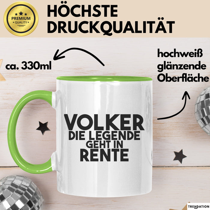 Volker Tasse Volker – Die Legende Geht In Rente Geschenk