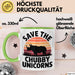 Nashorn Tasse Geschenk Lustige Geschenkidee Spruch Rettet Die Moppeligen Einhörner Grün Trendation