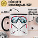 Ski Tasse Geschenk Grafik Skibrille Skistöcker Becher Schwarz Trendation