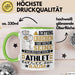 Athlet Geschenk Tasse Lustiger Spruch Erheben Sie Sich Der Athlet Betritt den Raum Grün Trendation