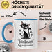 Katzenliebhaber Tasse Geschenkidee Trinknapf Katzen Personal Blau Trendation