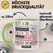 Haustier-Tätowiererin Geschenk Becher Tasse Gott Schuf Alle Menschen Gleich Nur Die Besten Durfeten Haustier-Tätowiererin Werden Geschenkidee Lustig Grün Trendation