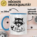 Waschbär Tierliebhaber Kaffee Tasse Geschenk Lustige Geschenkidee Spruch Blau Trendation