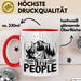 Camping Tasse Geschenk I Eat People Bär Kaffee-Becher Geschenkidee Camper Outdoor Rot Trendation