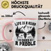 Rudern Tasse Geschenk Life Is A River Grab A Paddle Becher Rosa Trendation