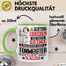 Tonmeister Geschenk Tasse Lustiger Spruch Erheben Sie Sich Der Tonmeister Betritt den Raum Grün Trendation