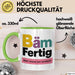 Schüler Abschluss Tasse Geschenk Lustige Geschenkidee Spruch Bam Fertig Grün Trendation