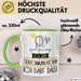 Geschenk für Tierkommunikatorin Tasse Lustige Geschenkidee Geburtstag Ich Bin Tierkommunikatorin Ich Darf Das Grün Trendation