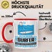 Surfer Geschenk Tasse Ich Bin Surfer Aber Sag Doch Einfach Superheld Lustige Geschenkdiee für Surfer Kaffee-Becher Rot Trendation