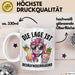 Humor Tasse Geschenk Die Lage Ist Besäufniserregend Geschenkidee Kaffee-Becher Weiß Trendation