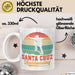 Skateboard Skater Fans Bzw Skateboard Tasse Becher Geschenk Mädchen Jungs Santa Cruz Weiß Trendation