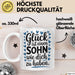 Sohn Tasse Geschenk Glueck Ist Einen Sohn Wie Dich Geschenkidee Mama Papa Weiß Trendation