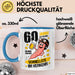 60. Geburtstag Tasse Geschenk Lustige Geschenkidee Spruch 60 Jahre Ist Es Her Da War Ich Der Schnellste Im Verkehr Blau Trendation