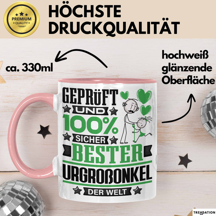 Urgroßonkel Geschenk Lustiger Spruch für Urgroßonkel Geschenkidee Bester Urgroßonkel Der Welt Rosa Trendation