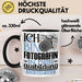 Fotografin Ausbildung Start Geschenk Tasse Ich Bin Fotografin In Der Ausbildung Ich Darf Das Kaffee-Becher Geschenkidee Schwarz Trendation