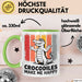 Krokodil Tier Tasse Geschenk Lustige Geschenkidee Spruch Krokodile Machen Mich Glücklich Grün Trendation