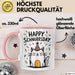 Geburtstagsfeier Katze Tasse Geschenk Lustige Geschenkidee Spruch Happy Schnurrsday Rosa Trendation