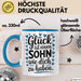 Sohn Tasse Geschenk Glueck Ist Einen Sohn Wie Dich Geschenkidee Mama Papa Blau Trendation