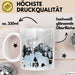Wolf Tasse Geschenk Silhouetten Berglandschaft Vollmond Geschenkidee Weiß Trendation