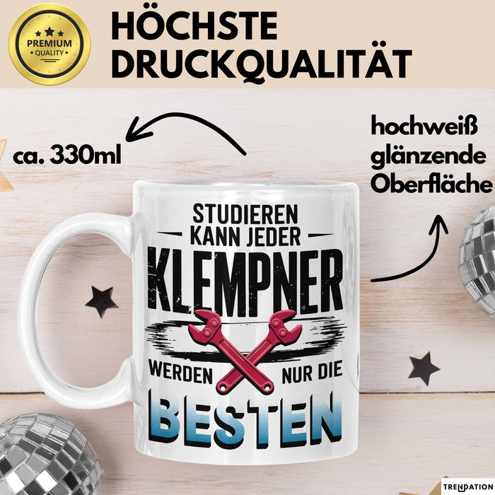 Klempner Tasse Geschenk Besten Werden Klempner Geschenkidee Weiß Trendation