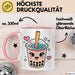 Bubble Liebhaber Tasse Geschenkidee für Boba Fan Rosa Trendation